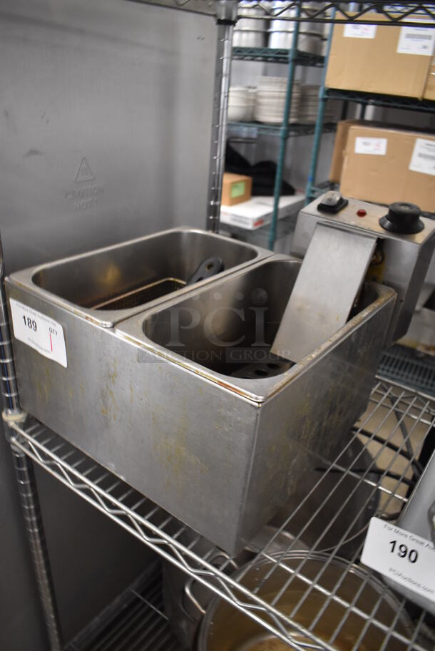 Metal Countertop Electric Powered 2 Bay Fryer. 14x17x13 - Image 2 of 4