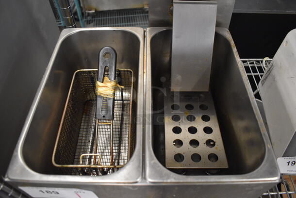Metal Countertop Electric Powered 2 Bay Fryer. 14x17x13 - Image 3 of 4