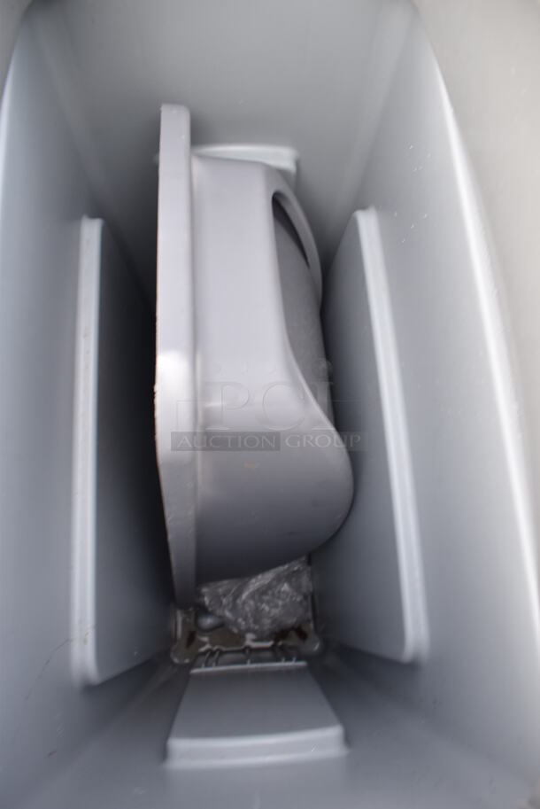 2 Rubbermaid Gray Poly Slim Jim Trash Cans. 11x20x30. 2 Times Your Bid! - Image 4 of 4