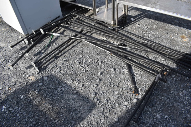 ALL ONE MONEY! Lot of Custom Metal Frame Pieces Used as Ceiling-Mounted Curtain Rods - Image 2 of 5