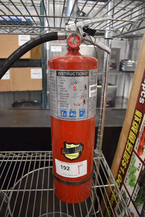 Buckeye Fire Extinguisher. Buyer Must Pick Up - We Will Not Ship This Item.  7x6x21