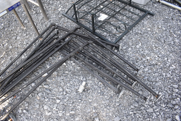 ALL ONE MONEY! Lot of Custom Metal Frame Pieces Used as Ceiling-Mounted Curtain Rods - Image 3 of 5