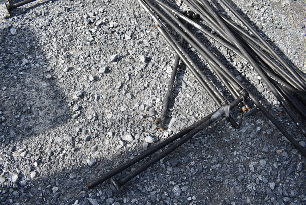 ALL ONE MONEY! Lot of Custom Metal Frame Pieces Used as Ceiling-Mounted Curtain Rods - Image 4 of 5