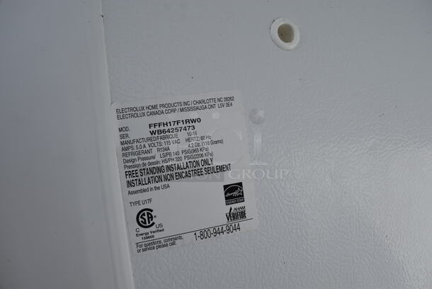 Frigidaire FFFH17F1RW0 Metal Single Door Reach In Freezer. 115 Volts, 1 Phase. 34x29x68. Tested and Working! - Image 6 of 6