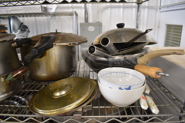 ALL ONE MONEY! Tier Lot of Various Items Including Metal Pots and Colanders - Image 2 of 4