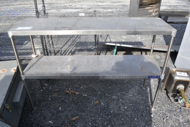Stainless Steel 2 Tier Shelf. 48x14x32 - Image 1 of 3