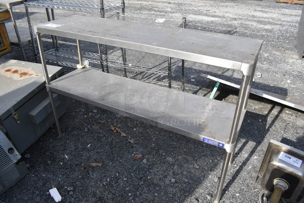 Stainless Steel 2 Tier Shelf. 48x14x32 - Image 2 of 3