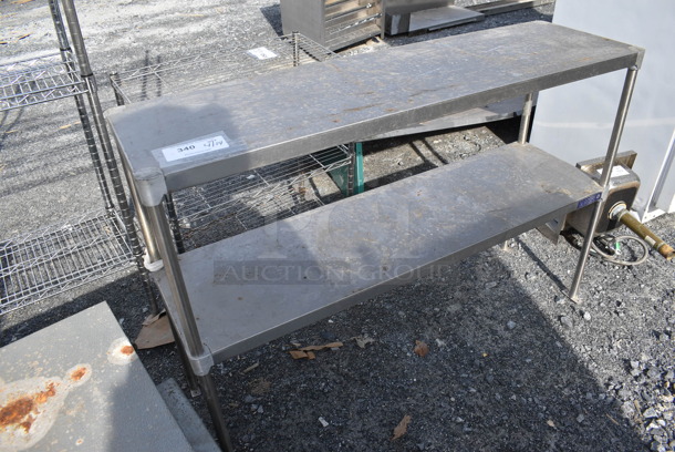 Stainless Steel 2 Tier Shelf. 48x14x32 - Image 3 of 3