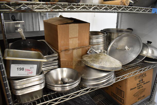 ALL ONE MONEY! Tier Lot of Various Items Including Metal Bins and Lids - Image 1 of 5