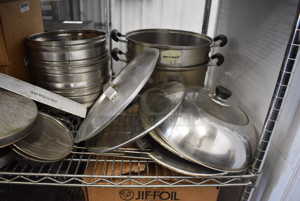 ALL ONE MONEY! Tier Lot of Various Items Including Metal Bins and Lids - Image 4 of 5