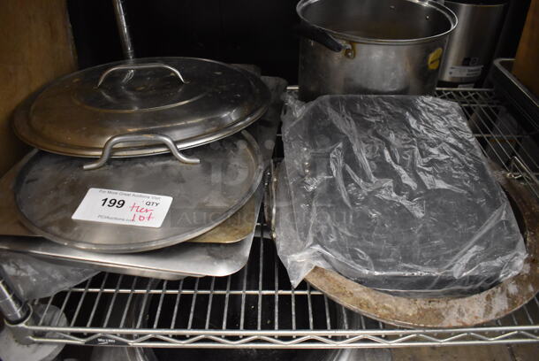 ALL ONE MONEY! Tier Lot of Various Items Including Metal Pot and Lids - Image 2 of 4