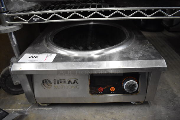 2019 ZX-X9 Stainless Steel Commercial Countertop Single Burner Wok Style Induction Range. 220 Volts 16.5x19x8
