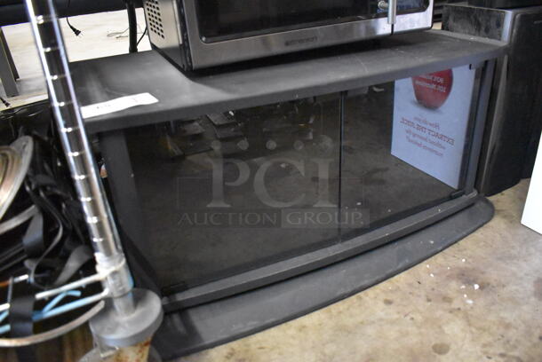 Black TV Stand w/ 2 Glass Doors. 32x20x15 - Image 2 of 4