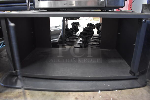 Black TV Stand w/ 2 Glass Doors. 32x20x15 - Image 4 of 4
