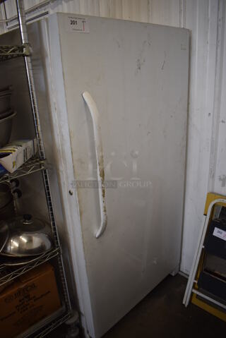 Electrolux FFFH17F2QWB Metal Single Door Reach In Freezer. 115 Volts, 1 Phase. 34x29x67. Tested and Working!