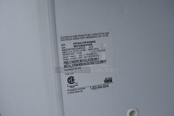 Frigidaire FFVU17F4QWD Metal Single Door Reach In Freezer. 115 Volts, 1 Phase. 34x29x68. Tested and Working! - Image 6 of 7