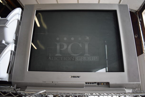 ALL ONE MONEY! Tier Lot of Various Items Including Sony Television and White Poly Baskets - Image 2 of 5