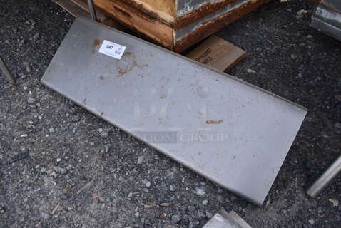 Stainless Steel Shelf w/ Wall Mount Brackets. 36x12x10