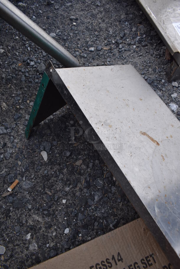Stainless Steel Shelf w/ Wall Mount Brackets. 36x12x10 - Image 3 of 4