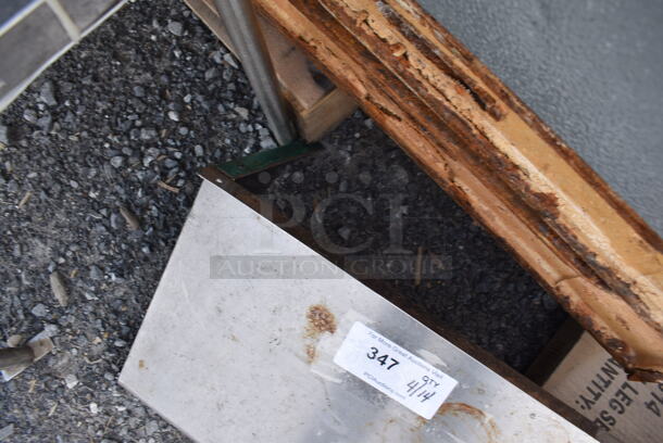 Stainless Steel Shelf w/ Wall Mount Brackets. 36x12x10 - Image 4 of 4