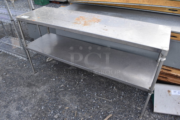 Stainless Steel 2 Tier Shelf. 60x18x32