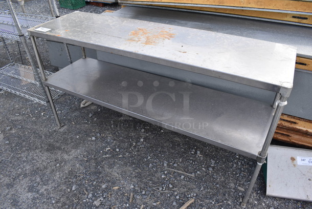 Stainless Steel 2 Tier Shelf. 60x18x32 - Image 1 of 3