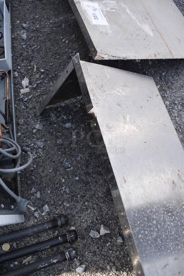 Metal Shelf w/ Wall Mount Brackets. 36x12x11 - Image 3 of 5