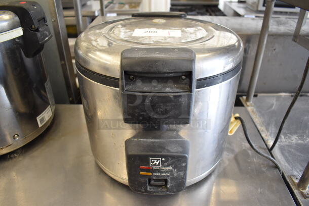 Thunder Group Stainless Steel Commercial Countertop Rice Cooker. 120 Volts, 1 Phase. 16x18x14. Tested and Working! - Image 1 of 5