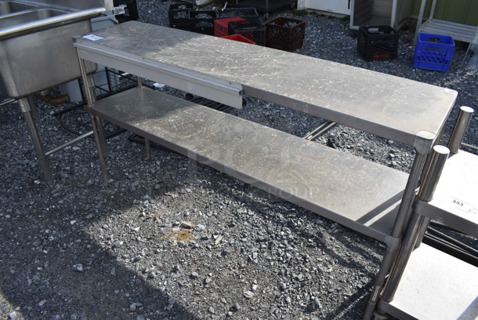 Metal 2 Tier Shelf. 60x14x42