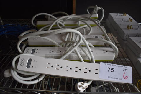 6 APC Power Strips. 14x2x1.5. 6 Times Your Bid!