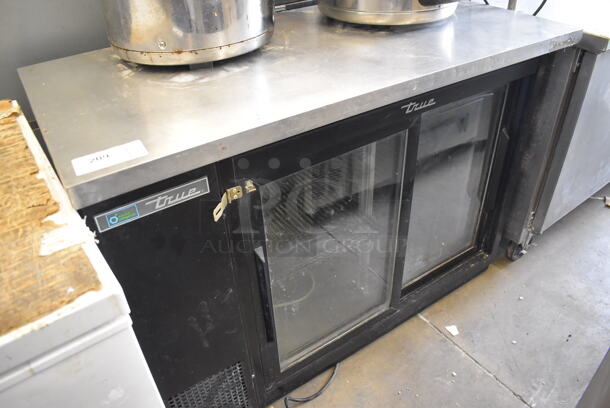 2018 True TBB-24-48G-SD-HC-LD Metal Commercial 2 Door Back Bar Cooler Merchandiser. 115 Volts, 1 Phase. 49x24.5x36. Tested and Powers On But Does Not Get Cold