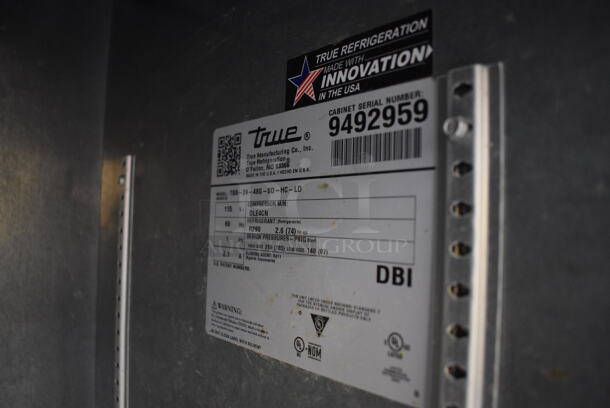 2018 True TBB-24-48G-SD-HC-LD Metal Commercial 2 Door Back Bar Cooler Merchandiser. 115 Volts, 1 Phase. 49x24.5x36. Tested and Powers On But Does Not Get Cold - Image 5 of 6