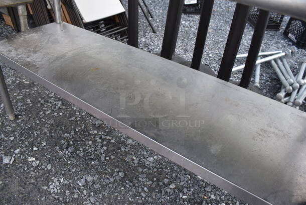 Stainless Steel Table w/ Back Splash and Under Shelf. 60x24x41 - Image 4 of 4