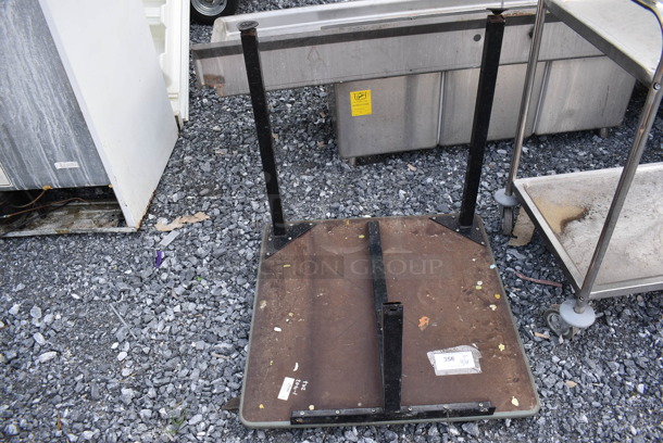 Tan Gray Green Wall Mount Table. 30x30x30 - Image 2 of 3