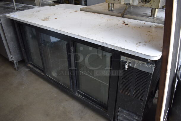 Beverage Air BB72GSY-1-B Metal Commercial 3 Door Back Bar Cooler Merchandiser. 115 Volts, 1 Phase. 74x27x36.5. Tested and Working! - Image 2 of 8