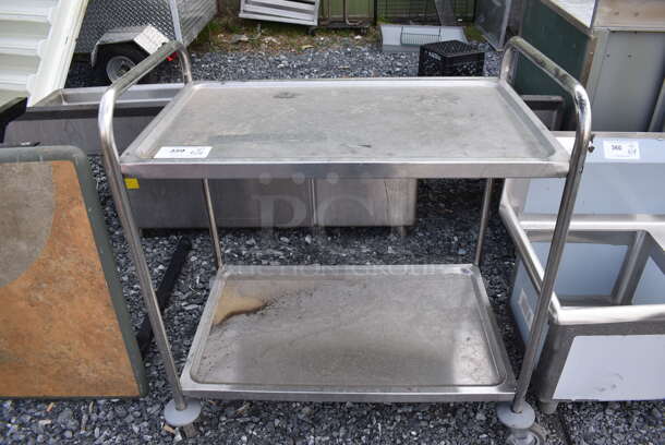 Metal 2 Tier Cart on Commercial Casters. 34x20x37 - Image 1 of 3