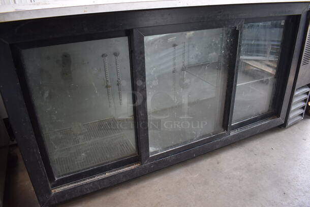 Beverage Air BB72GSY-1-B Metal Commercial 3 Door Back Bar Cooler Merchandiser. 115 Volts, 1 Phase. 74x27x36.5. Tested and Working! - Image 3 of 8