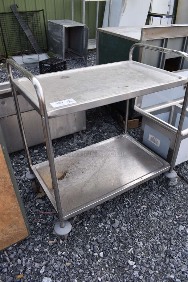 Metal 2 Tier Cart on Commercial Casters. 34x20x37 - Image 2 of 3