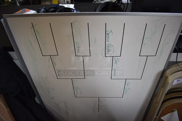 3 Various Items; White Board, White Board w/ Bulletin Board and Clear Covid POS Shield. Includes 48x2x36. 3 Times Your Bid! - Image 4 of 4