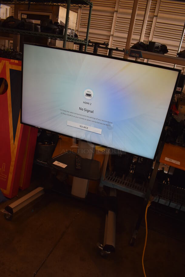 Samsung 50" 4K Smart LED Television on Cart. 120 Volts, 1 Phase. 44x32x55. Buyer Must Pick Up - We Will Not Ship This Item. Tested and Working! - Image 7 of 9