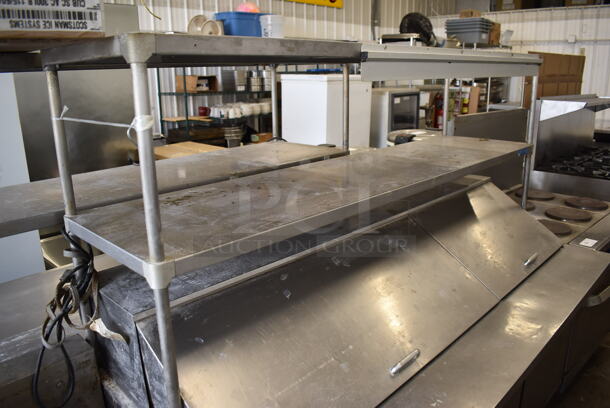 Beverage Air SPE72-30M Stainless Steel Commercial Sandwich Salad Prep Table Bain Marie Mega Top w/ 2 Tier Over Shelf on Commercial Casters. 115 Volts, 1 Phase. 72x34x67. Tested and Working! - Image 3 of 12