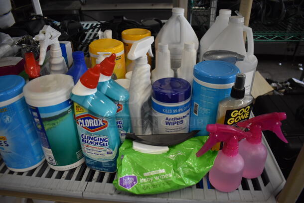 ALL ONE MONEY! Tier Lot of Various Items Including Cleaners, Spray Bottles and Plasticware - Image 2 of 5