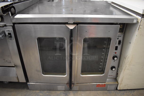 Garland Master 200 Stainless Steel Commercial Natural Gas Powered Full Size Convection Oven w/ View Through Doors and Thermostatic Controls. 38x38x32
