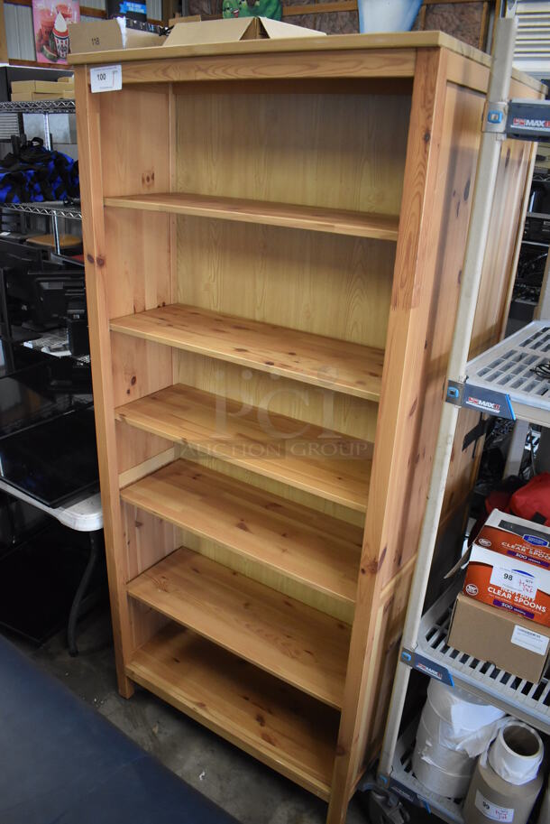 Wooden Bookshelf. 35x14.5x78 - Image 1 of 4