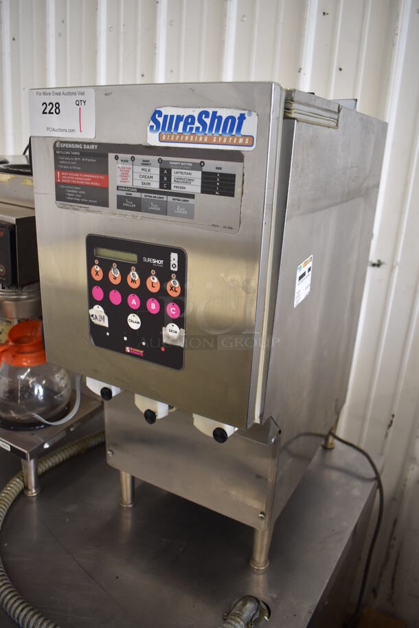 SureShot AC20 Stainless Steel Commercial Countertop Dairy Dispenser. 120 Volts, 1 Phase. 12x22x27. Tested and Working! - Image 3 of 5