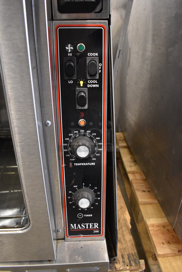 Garland Master 200 Stainless Steel Commercial Electric Powered Full Size Convection Oven w/ View Through Doors and Thermostatic Controls. 208-208 Volts, 1/3 Phase. 38x38x33 - Image 4 of 7