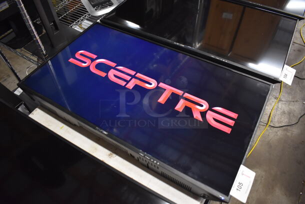 Sceptre H40 40" Television w/ Metal Wall Mount. 100-240 Volts, 1 Phase. Buyer Must Pick Up - We Will Not Ship This Item. Tested and Working! - Image 1 of 7