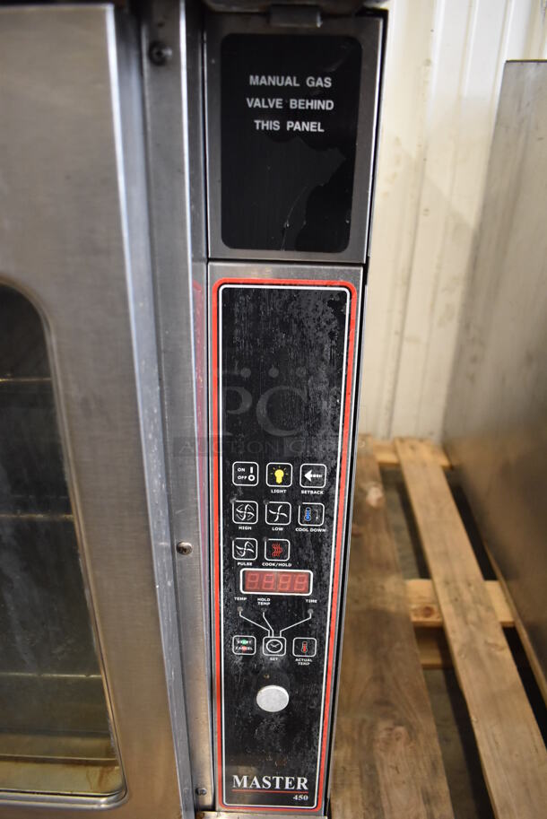 Garland Master 450 Stainless Steel Commercial Natural Gas Powered Full Size Convection Oven w/ View Through Doors and Thermostatic Controls. 38x38x34 - Image 3 of 5