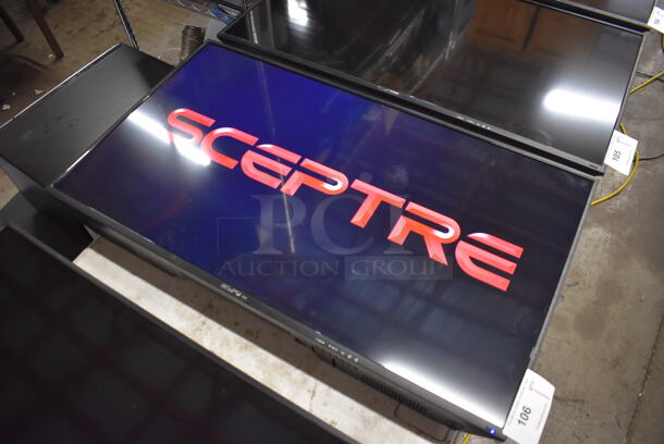 Sceptre H40 40" Television w/ Metal Wall Mount. 100-240 Volts, 1 Phase. Buyer Must Pick Up - We Will Not Ship This Item. Tested and Working! - Image 1 of 7
