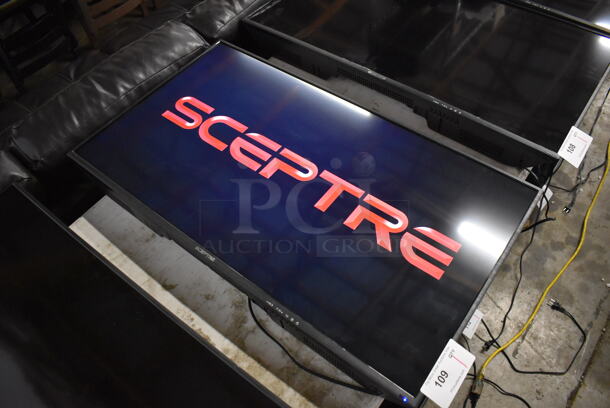 Sceptre H40 40" Television w/ Metal Wall Mount. 100-240 Volts, 1 Phase. Buyer Must Pick Up - We Will Not Ship This Item. Tested and Working! - Image 1 of 7